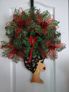 Poinsettia aDOORable Swag Wreath