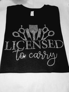 Licensed To Carry Rhinestone Transfer Sheet