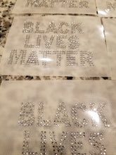 Load image into Gallery viewer, Black Lives Matter Rhinestone Face Mask
