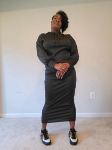 Hooded Skirt Set (Long Sleeve)
