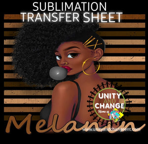 Melanin Girl Sublimation Transfer