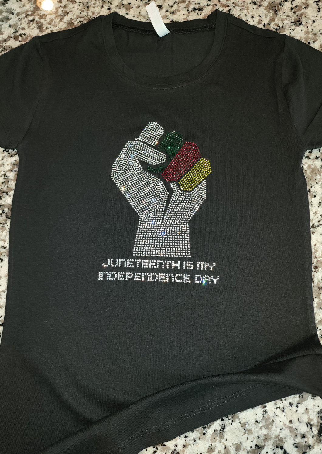 Juneteenth Is My Independence Day Rhinestone Shirt