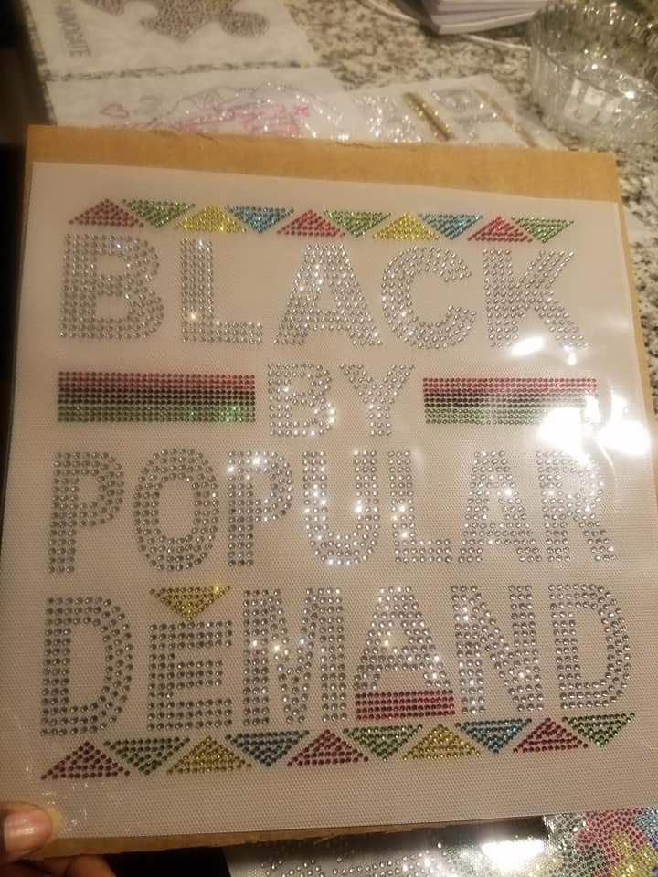 Black By Popular Demand (Multi) Rhinestone Transfer Sheet