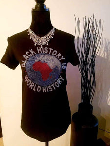 Black History Is World History Rhinestone Transfer Sheet