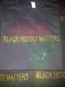 Black History Matters Rhinestone Transfer Sheet