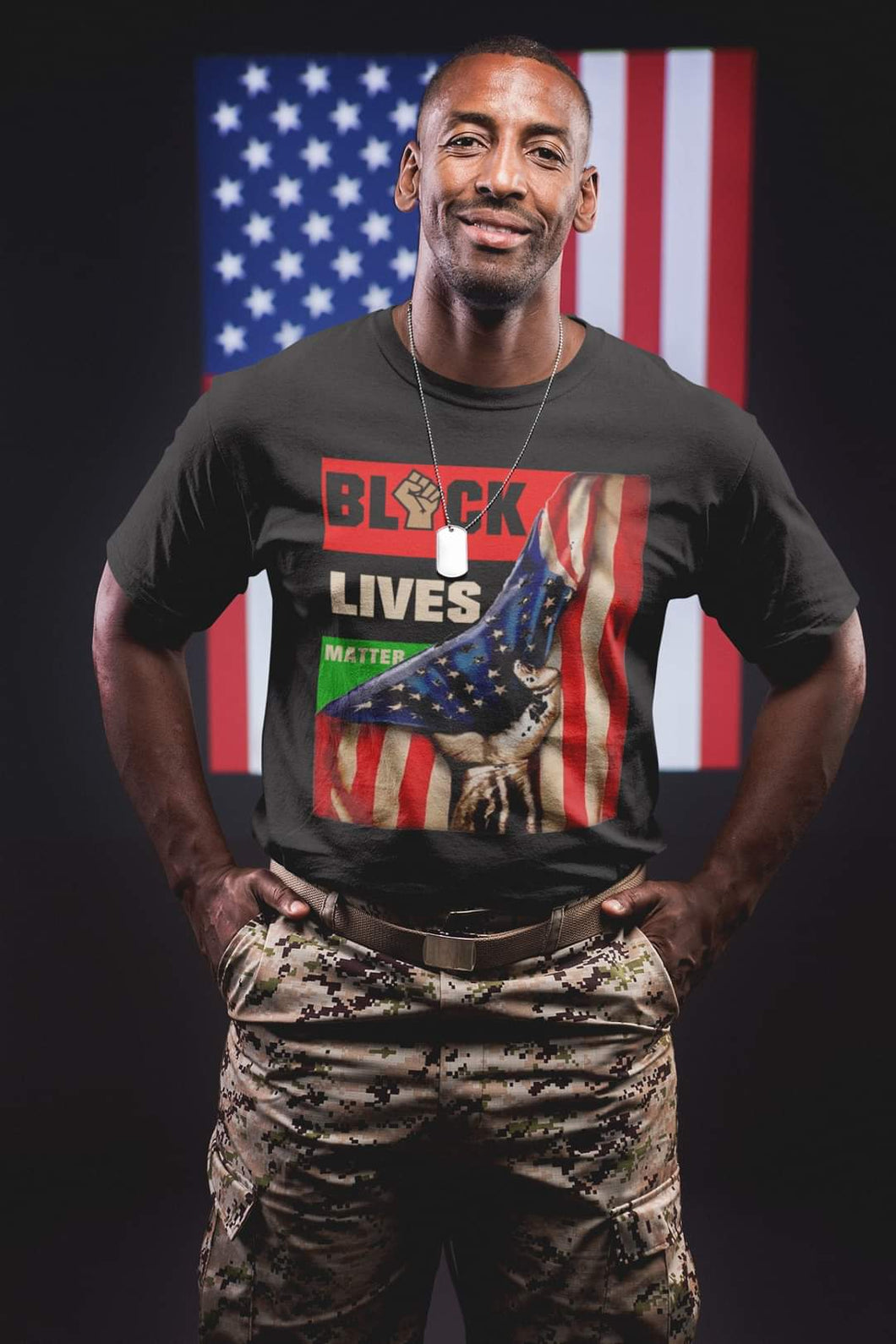 Black Lives Matter Peel Flag Shirt