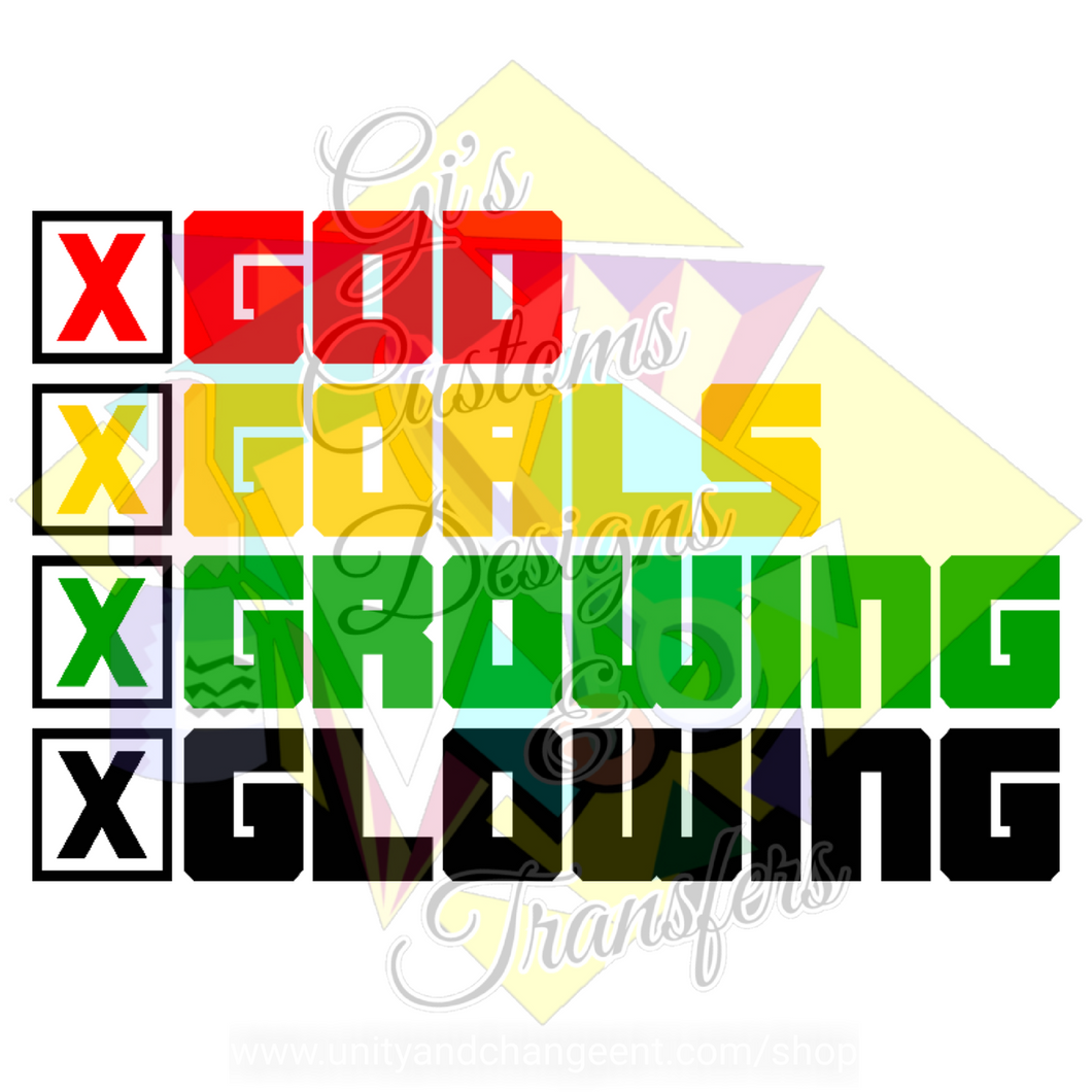 God and Growing Transfer Sheet