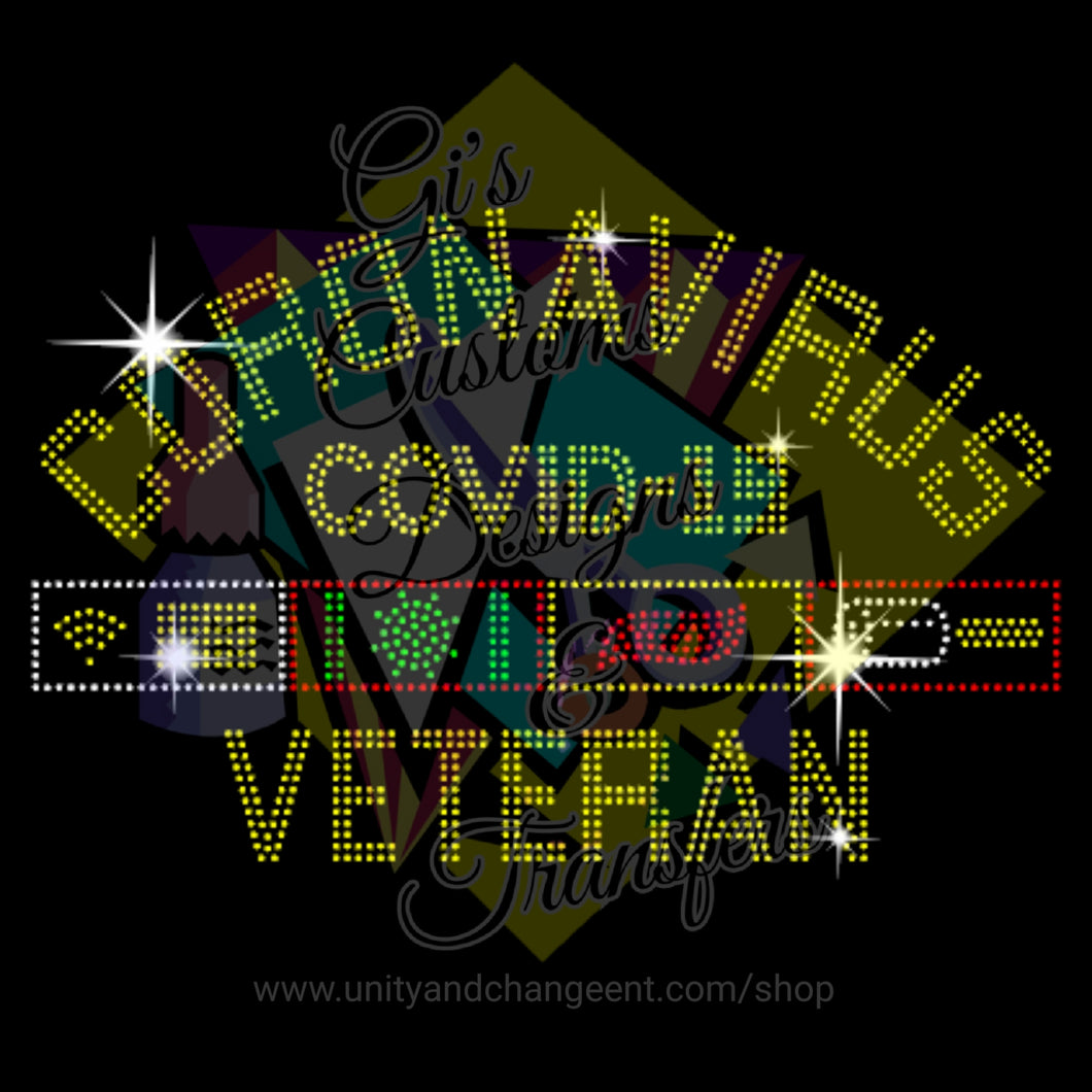 Corona Virus Veteran Rhinestone Shirt