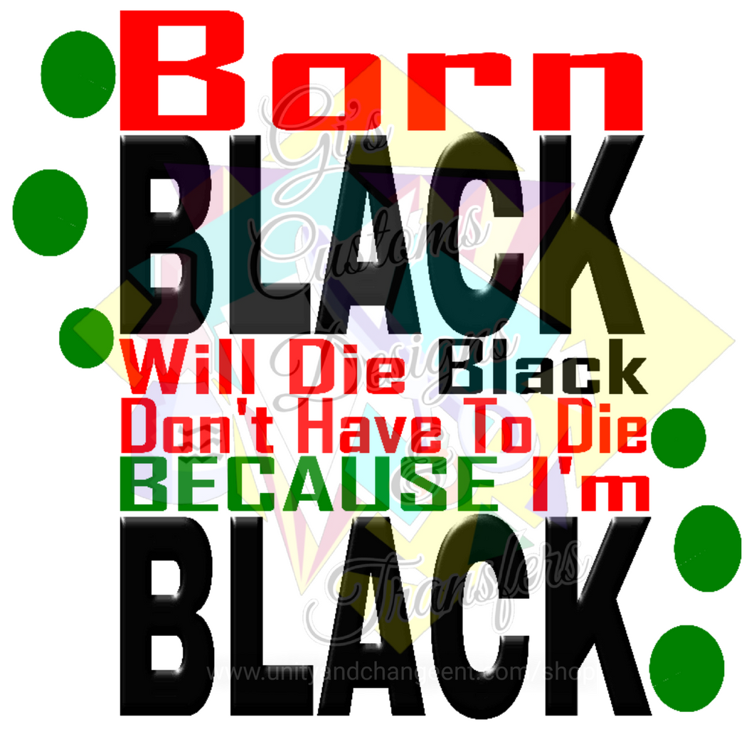 Because I'm Black SVG, PNG, DXF