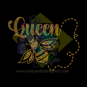 Queen Bee  Rhinestone Transfer Sheet