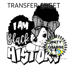 Load image into Gallery viewer, I Am Black History KIDS COLORING Transfer Sheet
