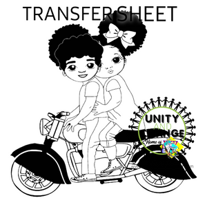 Motorcycle Ride KIDS COLORING Transfer Sheet