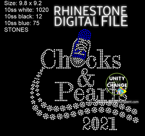 Chucks and Pearls Rhinestone SVG