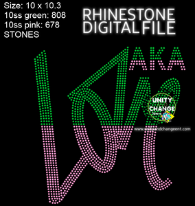 Love AKA Rhinestone SVG