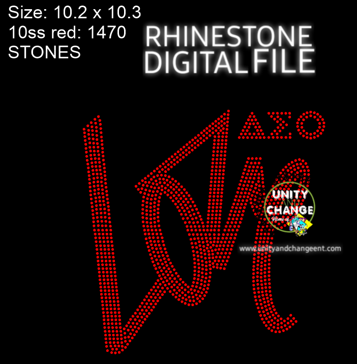 Love DST Rhinestone SVG