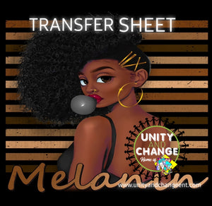 Melanin Girl Transfer Sheet