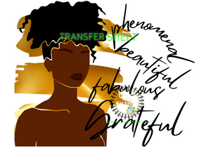 Silhouette Woman Transfer Sheet