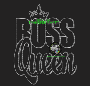 Boss Queen Rhinestone Transfer Sheet