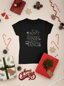 Don't Get Your Tinsel In A Tangle Rhinestone Transfer Sheet